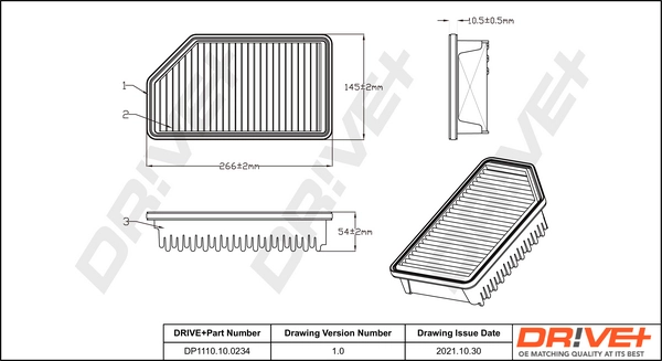Dr!ve+ légszűrő - DP1110.10.0234 - TothCarparts