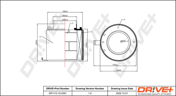 Dr!ve+ légszűrő - DP1110.10.0261 - TothCarparts