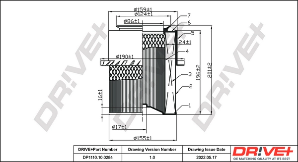 Dr!ve+ légszűrő - DP1110.10.0284 - TothCarparts