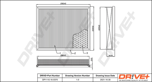 Dr!ve+ légszűrő - DP1110.10.0370 - TothCarparts