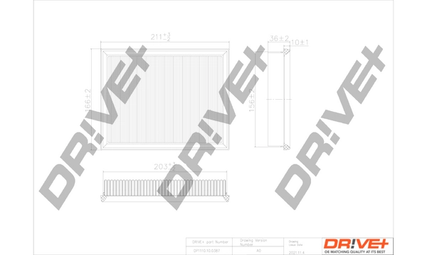 Dr!ve+ légszűrő - DP1110.10.0387 - TothCarparts