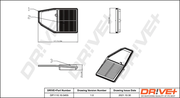 Dr!ve+ légszűrő - DP1110.10.0455 - TothCarparts