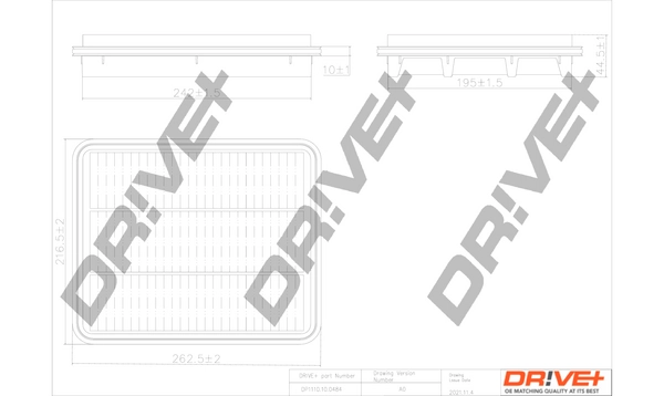Dr!ve+ légszűrő - DP1110.10.0484 - TothCarparts