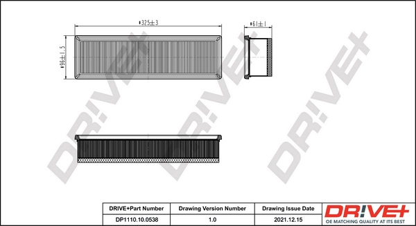 Dr!ve+ légszűrő - DP1110.10.0538 - TothCarparts
