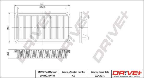 Dr!ve+ légszűrő - DP1110.10.0633 - TothCarparts