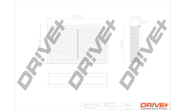 Dr!ve+ légszűrő - DP1110.10.0677 - TothCarparts