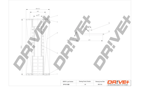 Dr!ve+ olajszűrő - DP1110.11.0026 - TothCarparts