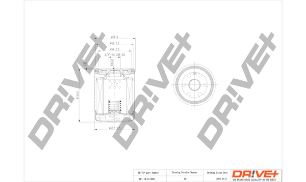 Dr!ve+ olajszűrő - DP1110.11.0027 - TothCarparts