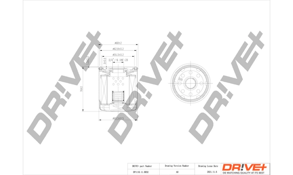 Dr!ve+ olajszűrő - DP1110.11.0032 - TothCarparts