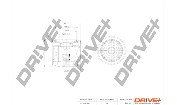 Dr!ve+ olajszűrő - DP1110.11.0047 - TothCarparts