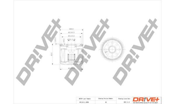 Dr!ve+ olajszűrő - DP1110.11.0058 - TothCarparts