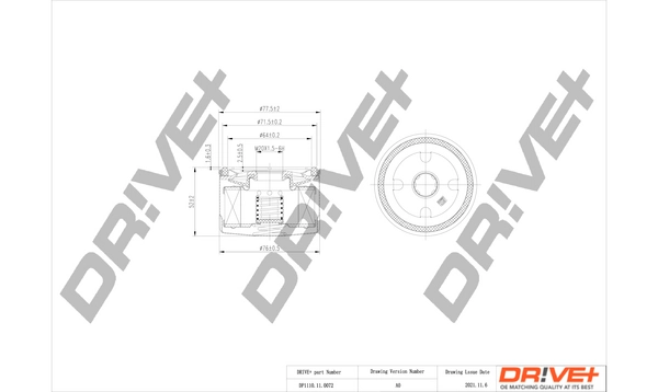 Dr!ve+ olajszűrő - DP1110.11.0072 - TothCarparts