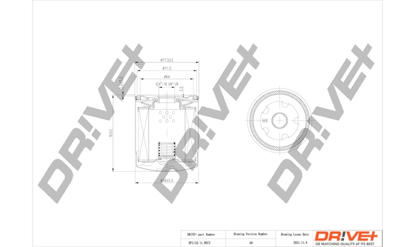 Dr!ve+ olajszűrő - DP1110.11.0073 - TothCarparts