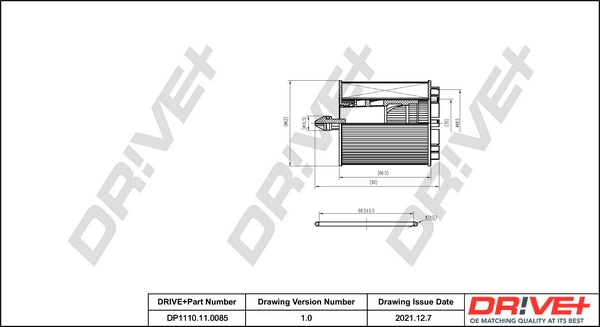Dr!ve+ olajszűrő - DP1110.11.0085 - TothCarparts