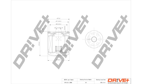 Dr!ve+ olajszűrő - DP1110.11.0099 - TothCarparts