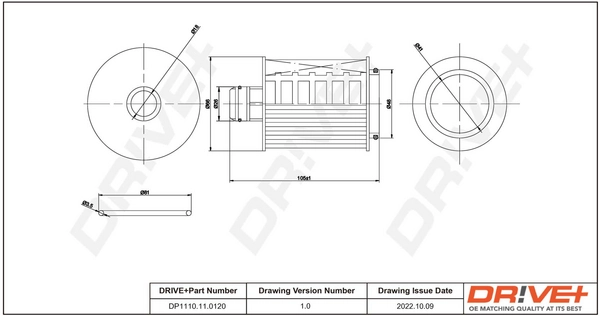 Dr!ve+ olajszűrő - DP1110.11.0120 - TothCarparts
