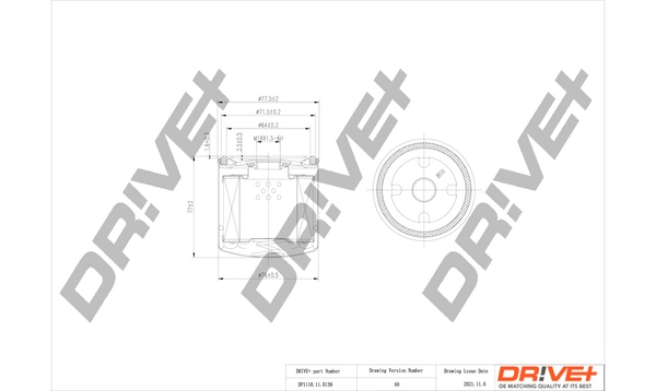 Dr!ve+ olajszűrő - DP1110.11.0139 - TothCarparts