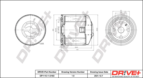 Dr!ve+ olajszűrő - DP1110.11.0163 - TothCarparts