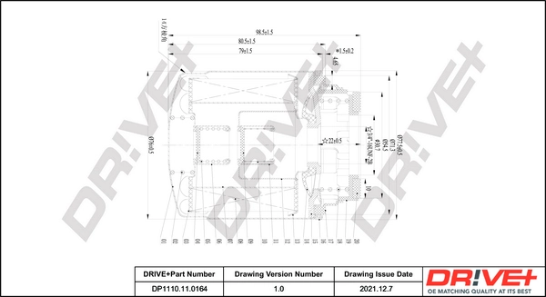 Dr!ve+ olajszűrő - DP1110.11.0164 - TothCarparts