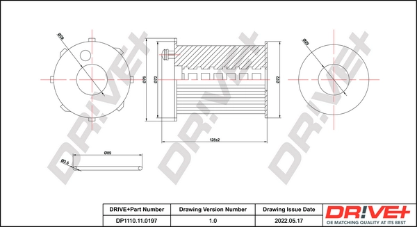 Dr!ve+ olajszűrő - DP1110.11.0197 - TothCarparts