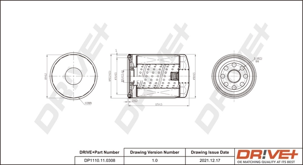 Dr!ve+ olajszűrő - DP1110.11.0308 - TothCarparts