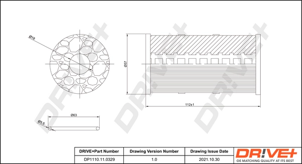 Dr!ve+ olajszűrő - DP1110.11.0329 - TothCarparts