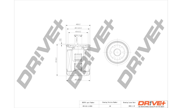 Dr!ve+ olajszűrő - DP1110.11.0335 - TothCarparts