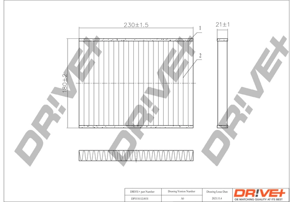 Dr!ve+ szűrő, utastér levegő - DP1110.12.0031 - TothCarparts