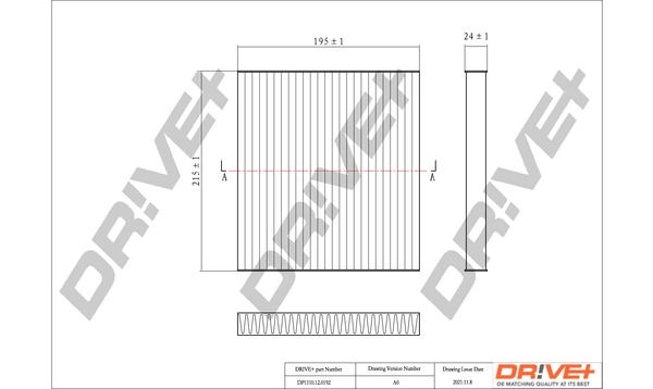 Dr!ve+ szűrő, utastér levegő - DP1110.12.0192 - TothCarparts