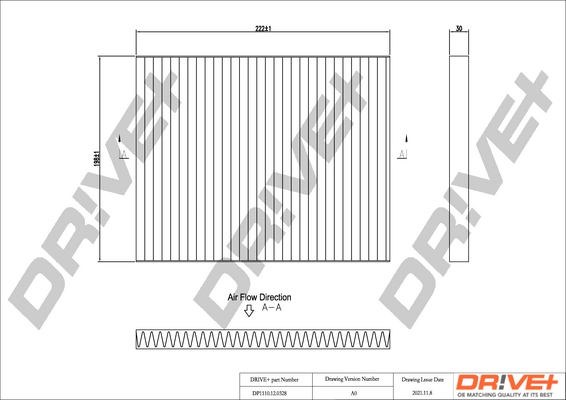 Dr!ve+ szűrő, utastér levegő - DP1110.12.0328 - TothCarparts