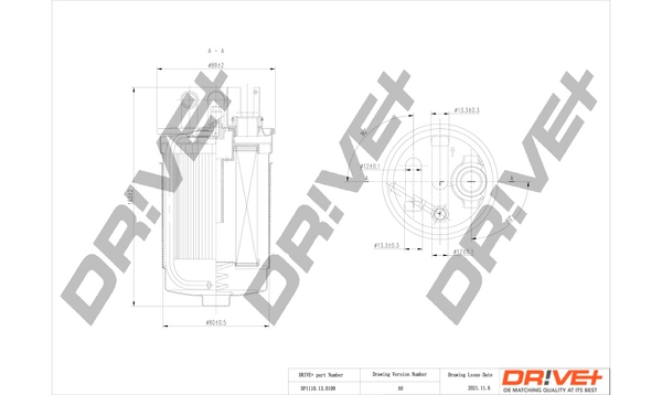 Dr!ve+ Üzemanyagszűrő - DP1110.13.0108 - TothCarparts