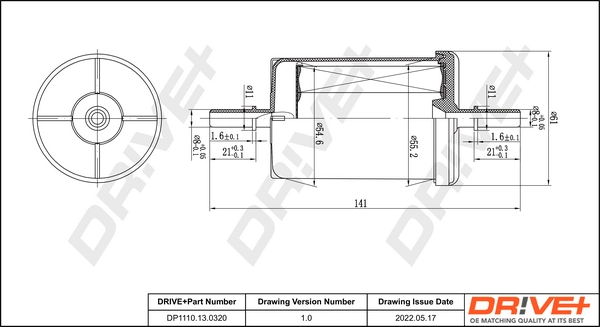 Dr!ve+ Üzemanyagszűrő - DP1110.13.0320 - TothCarparts
