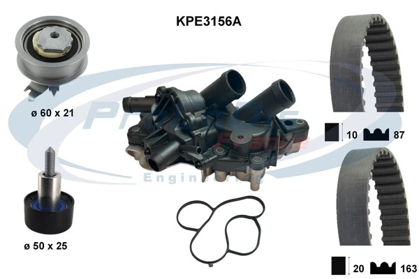 PROCODIS FRANCE Vízpumpa + fogasszíj készlet - KPE3156A - TothCarparts