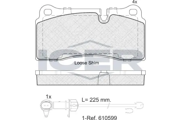 ANDEL fékbetétkészlet, tárcsafék - 182121-203 - TothCarparts