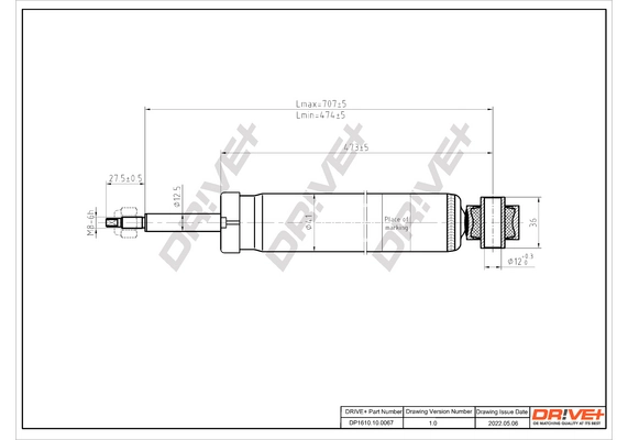 Dr!ve+ lengéscsillapító - DP1610.10.0067 - TothCarparts