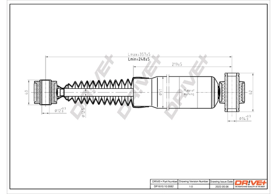 Dr!ve+ lengéscsillapító - DP1610.10.0082 - TothCarparts