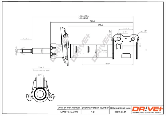Dr!ve+ lengéscsillapító - DP1610.10.0109 - TothCarparts
