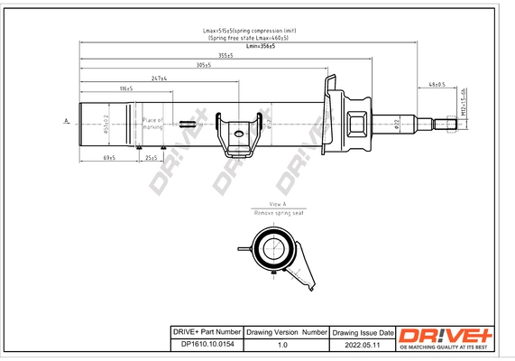 Dr!ve+ lengéscsillapító - DP1610.10.0154 - TothCarparts