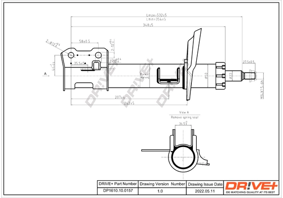 Dr!ve+ lengéscsillapító - DP1610.10.0157 - TothCarparts