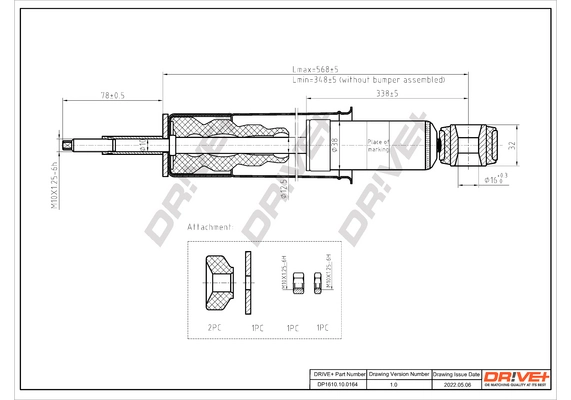 Dr!ve+ lengéscsillapító - DP1610.10.0164 - TothCarparts