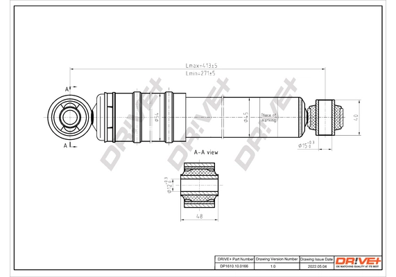 Dr!ve+ lengéscsillapító - DP1610.10.0166 - TothCarparts