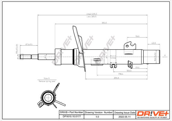 Dr!ve+ lengéscsillapító - DP1610.10.0177 - TothCarparts