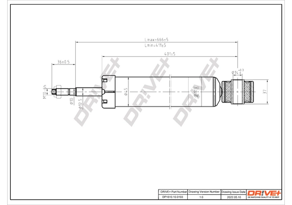 Dr!ve+ lengéscsillapító - DP1610.10.0193 - TothCarparts