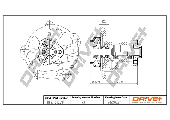 Dr!ve+ Vízszivattyú, motorhűtés - DP2310.10.018 - TothCarparts