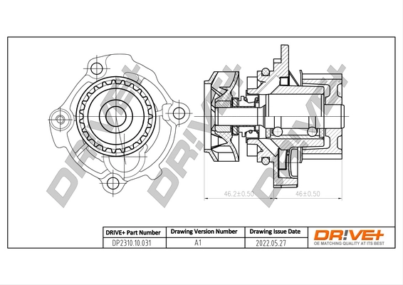 Dr!ve+ Vízszivattyú, motorhűtés - DP2310.10.031 - TothCarparts