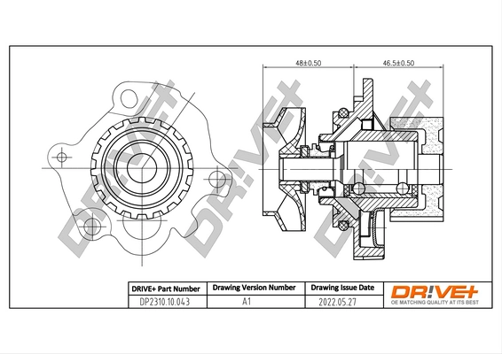 Dr!ve+ Vízszivattyú, motorhűtés - DP2310.10.043 - TothCarparts