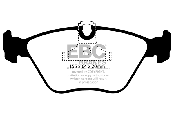 EBC Brakes fékbetétkészlet, tárcsafék - DP31552C - TothCarparts