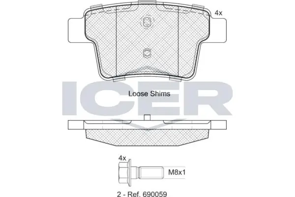 ANDEL fékbetétkészlet, tárcsafék - 181722-701 - TothCarparts