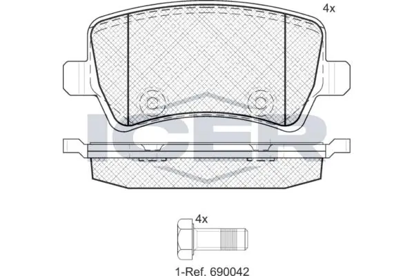 ANDEL fékbetétkészlet, tárcsafék - 181776 - TothCarparts