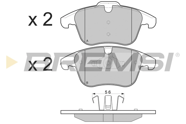 BREMSI fékbetétkészlet, tárcsafék - BP3297CE - TothCarparts